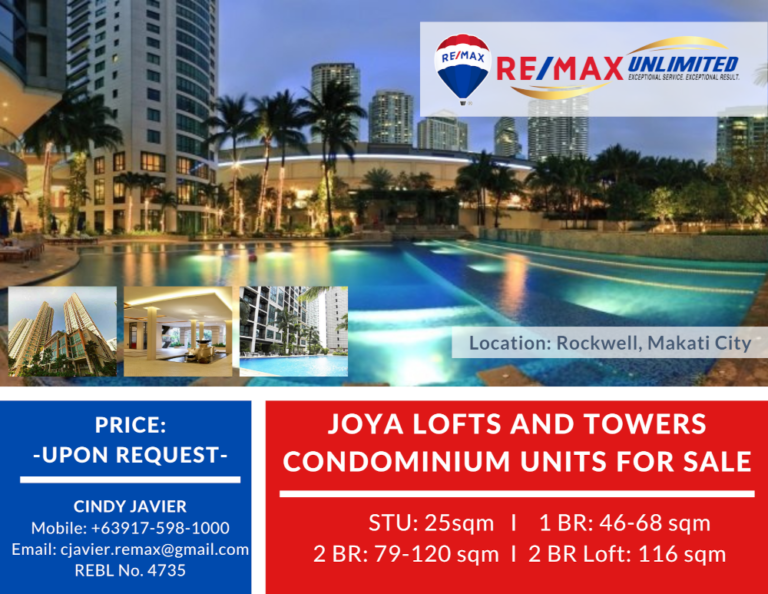 PD0014 Joya Lofts and Towers Condominium Units For Sale Remax Unlimited